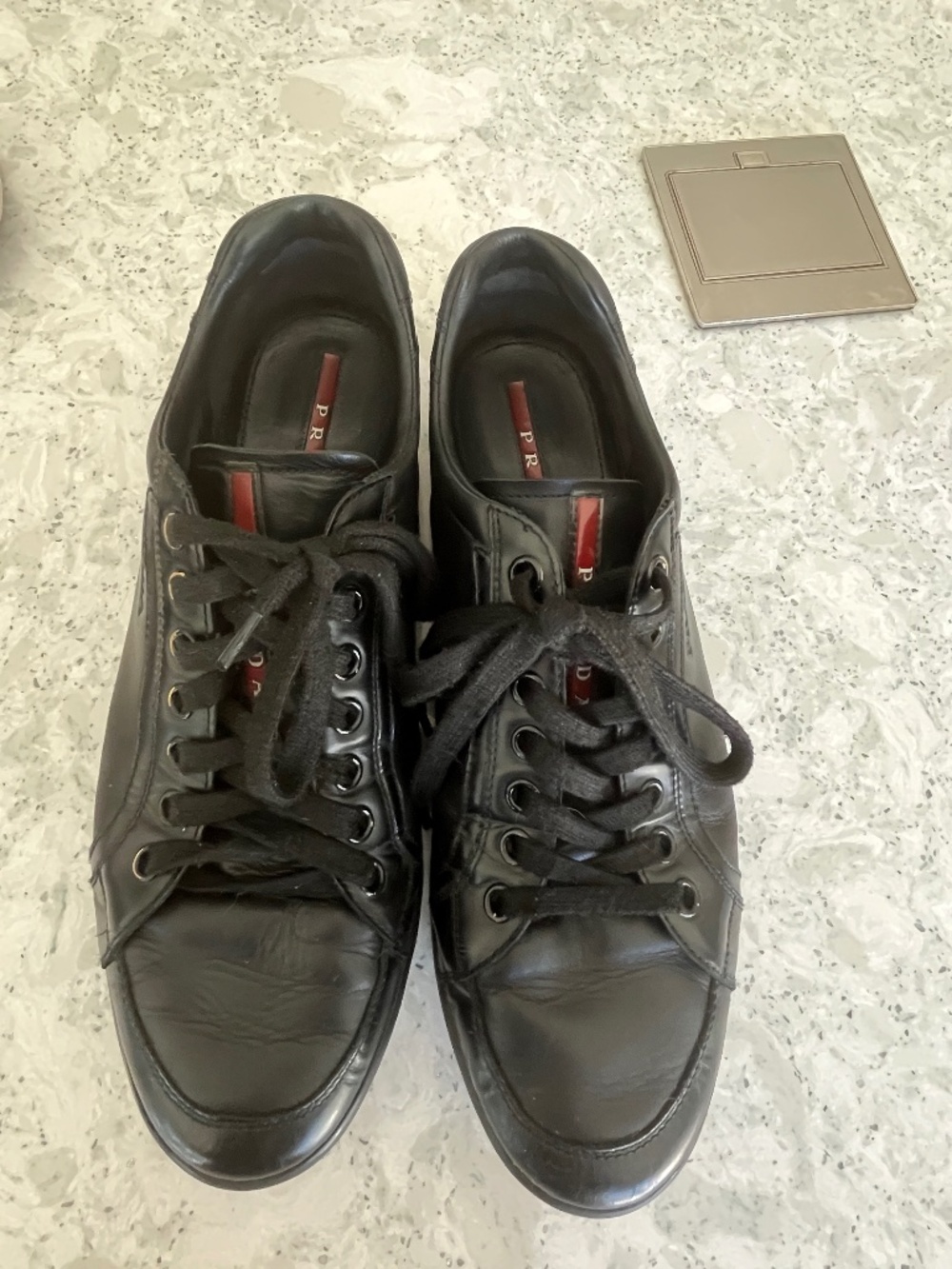 Prada America’s Cup Black Leather Sneakers – good condition - Picture 1 of 4
